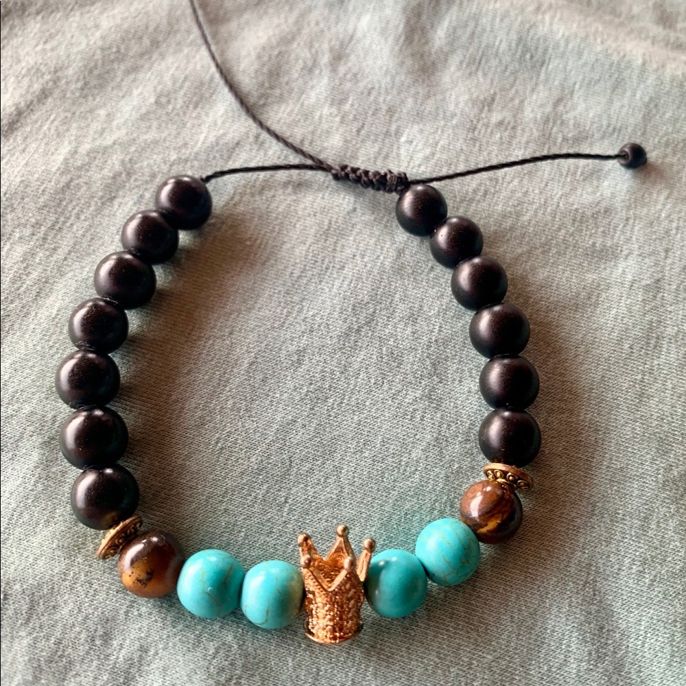 Tigers eye, Turquoise and Obsidian mix